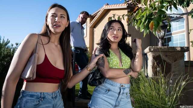 Скромная брюнетка присоединилась к парочке ради удовольствия втроем